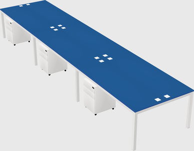 Shared rectangular desk