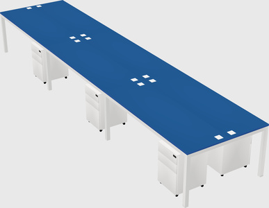 Shared rectangular desk