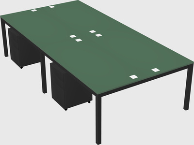 Shared rectangular desk