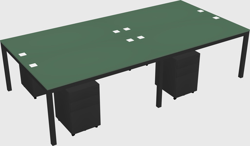 Shared rectangular desk