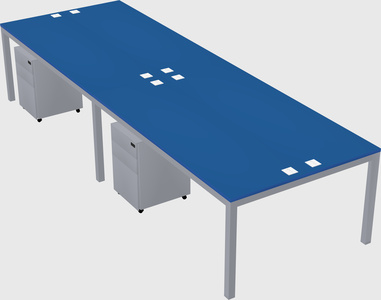 Shared rectangular desk