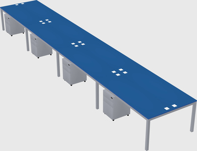 Shared rectangular desk