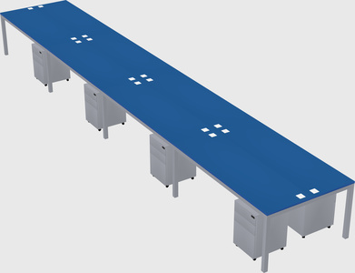 Shared rectangular desk