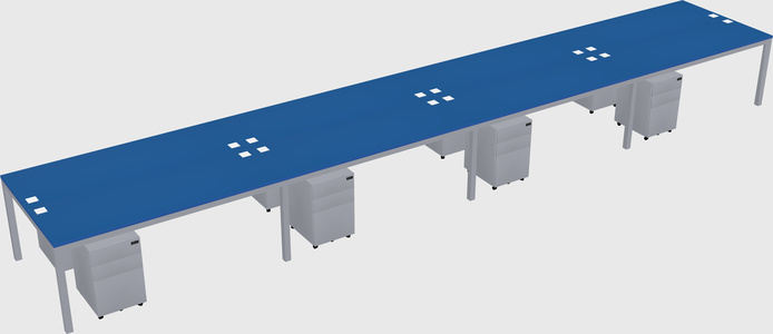 Shared rectangular desk
