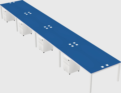Shared rectangular desk