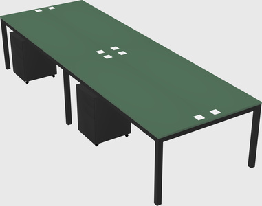 Shared rectangular desk