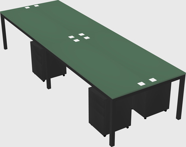 Shared rectangular desk
