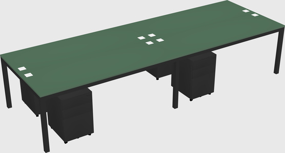 Shared rectangular desk