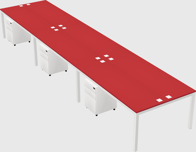 Shared rectangular desk