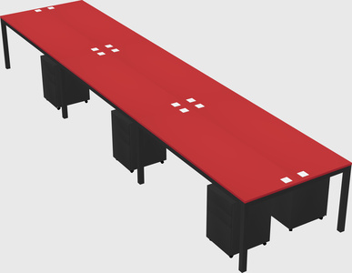 Shared rectangular desk