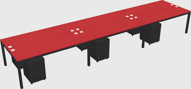 Shared rectangular desk