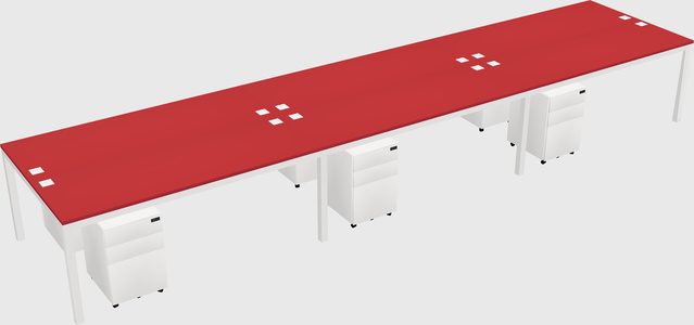 Shared rectangular desk