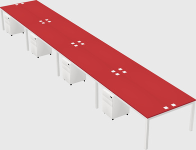 Shared rectangular desk