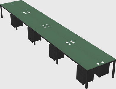 Shared rectangular desk