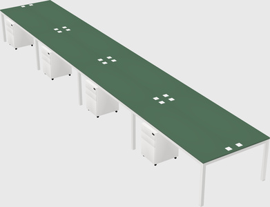 Shared rectangular desk