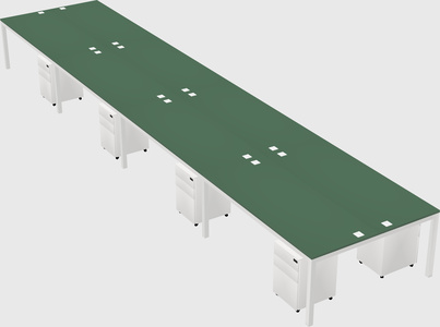 Shared rectangular desk