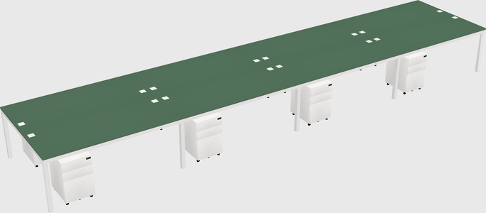 Shared rectangular desk