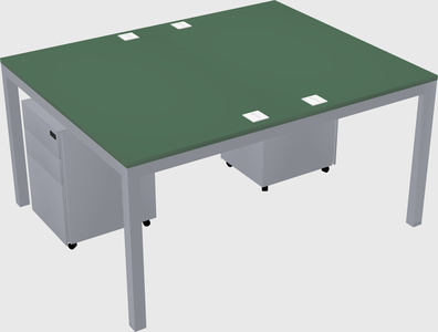 Shared rectangular desk