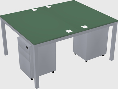 Shared rectangular desk
