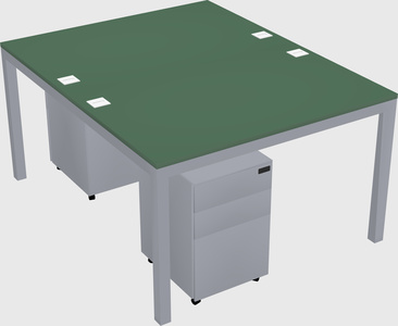 Shared rectangular desk