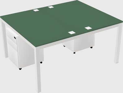 Shared rectangular desk