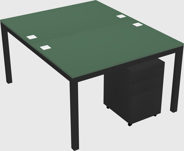 Shared rectangular desk