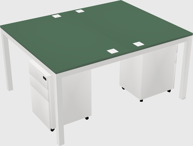 Shared rectangular desk