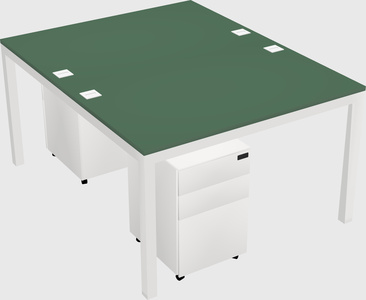 Shared rectangular desk