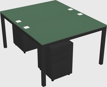 Shared rectangular desk