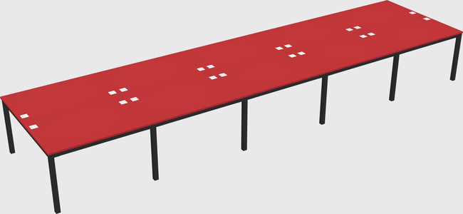 Shared rectangular desk