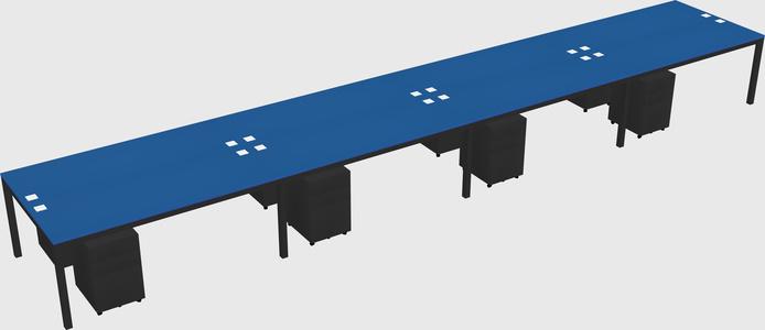 Shared rectangular desk