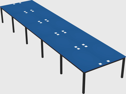 Shared rectangular desk