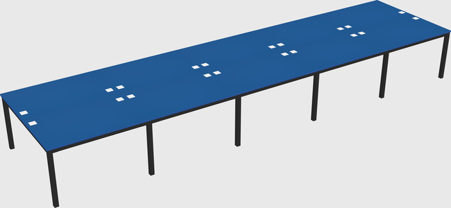 Shared rectangular desk
