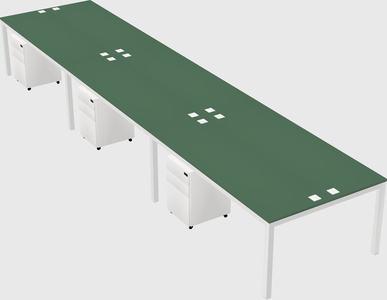 Shared rectangular desk