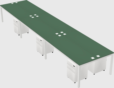 Shared rectangular desk