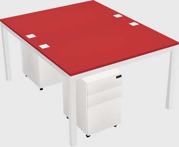 Shared rectangular desk