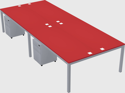 Shared rectangular desk