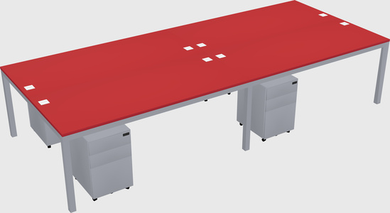 Shared rectangular desk