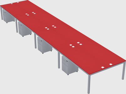 Shared rectangular desk