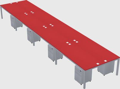 Shared rectangular desk