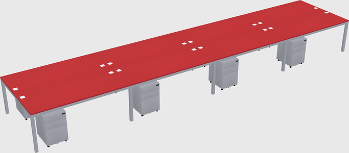 Shared rectangular desk