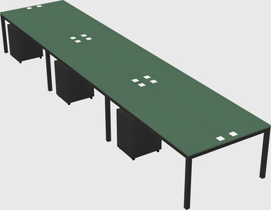 Shared rectangular desk