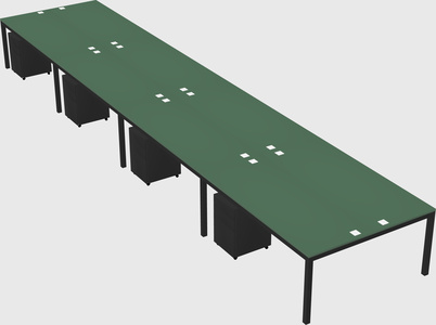 Shared rectangular desk