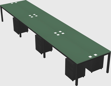 Shared rectangular desk