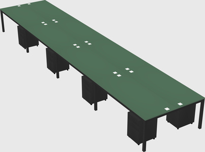 Shared rectangular desk