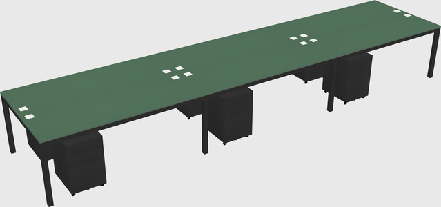 Shared rectangular desk