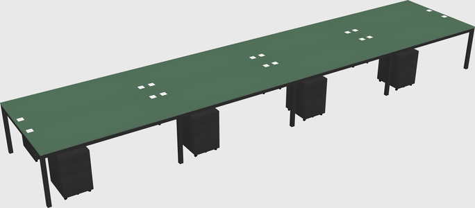 Shared rectangular desk