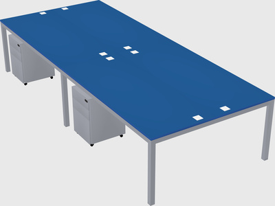 Shared rectangular desk