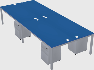 Shared rectangular desk