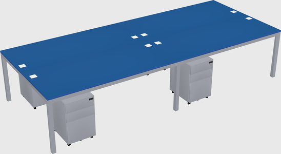 Shared rectangular desk